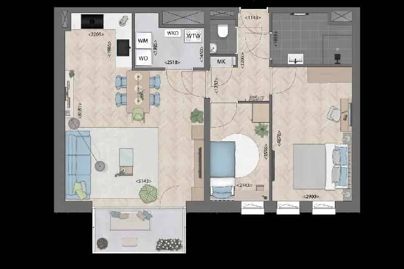 Appartement Breda Conservenfabriek 70m2 2 slaapkamers balkon parkeerplaats