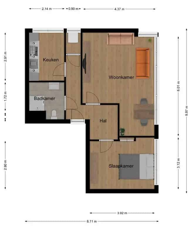 1 Slaapkamer Appartement Heerlen Centrum Architect Peutz
