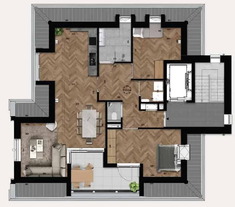 Nieuwbouwappartement Ede Stationsweg 86m2 2 slaapkamers