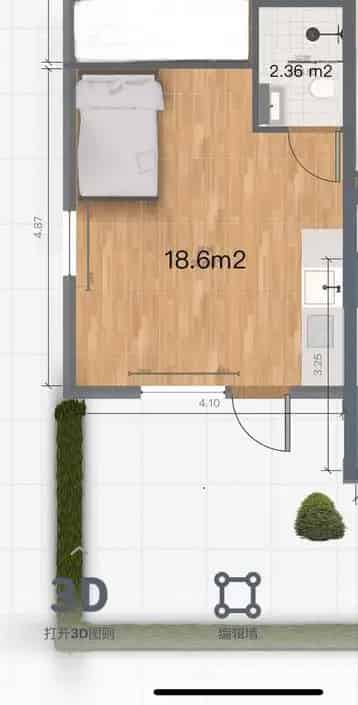 Kamer te huur Waardenburg 21m2 eigen ingang