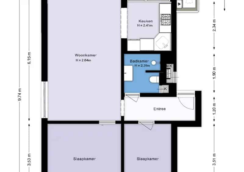 3-kamer appartement Diemen - Zonnig balkon en garage