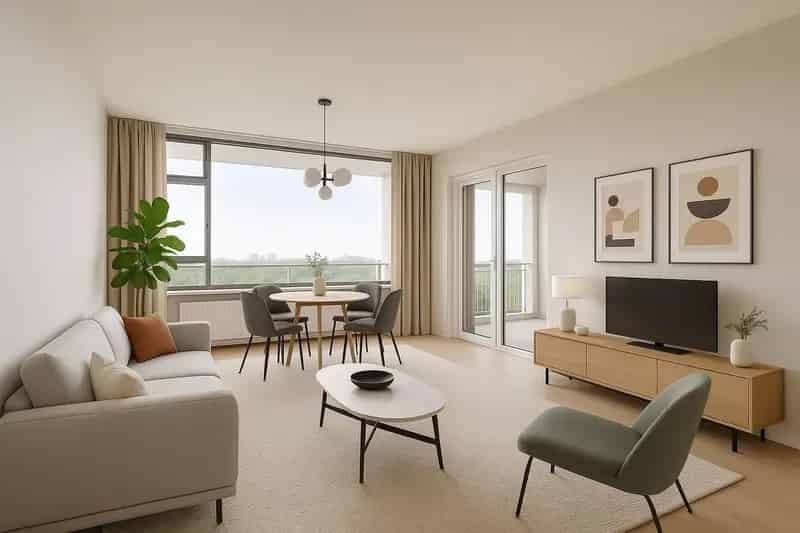Appartement Diemen: Zonnig 2-kamer appartement nabij Amsterdam