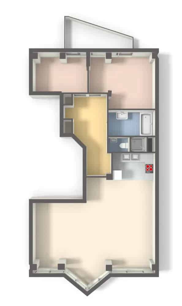 3 Kamer Appartement Glashaven Rotterdam