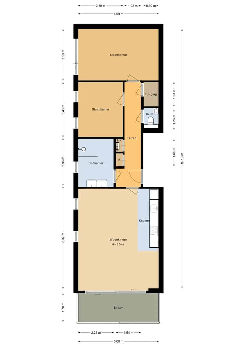 Appartement te koop: Monteverdistraat 15 1323 AE Almere | Funda
