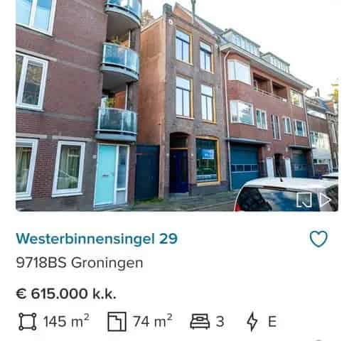 Groningen Binnenstad: Hoekwoning met Atelier Winkelruimte