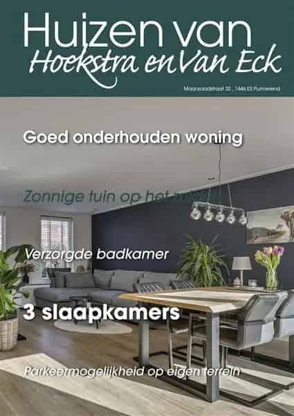Gezinswoning Purmerend Noord 3 slaapkamers zonnige tuin