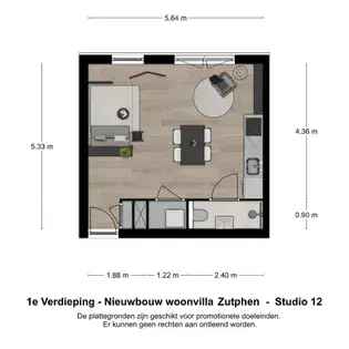 Appartement Zutphen 32m2  A+++ Energielabel