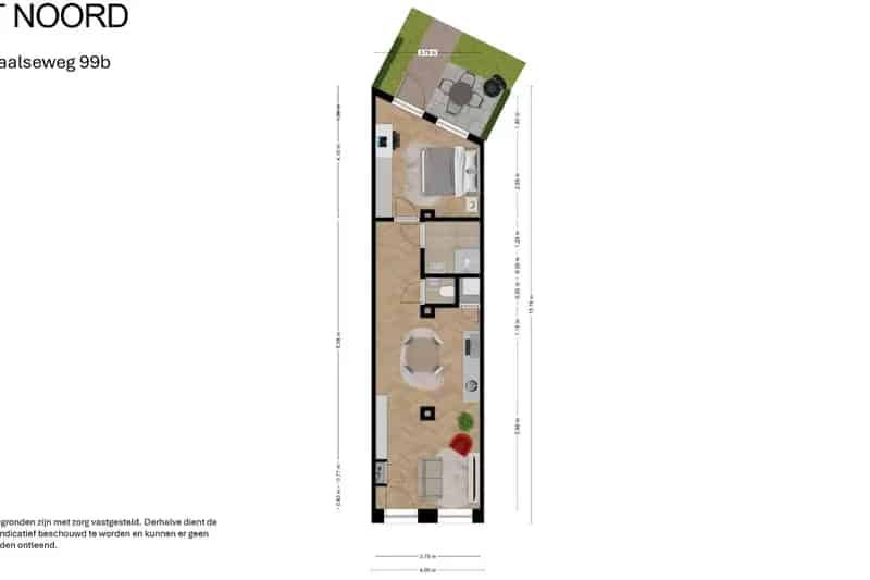 Tweekamerappartement Rotterdam Oude Noorden 54m2 Tuin