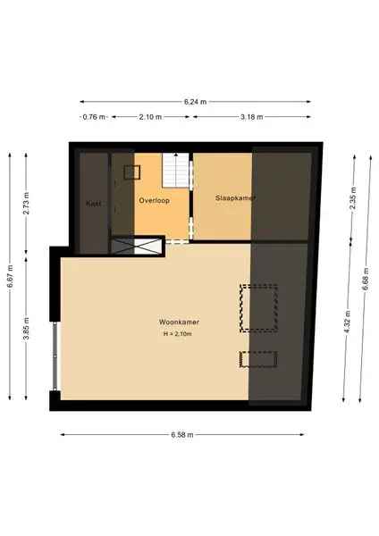 Twee Kamers te Huur Nabij Wilhelminapark Utrecht