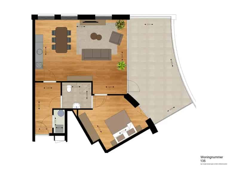 2-Kamerappartement 't Landhuys Bergschenhoek  Direct te betrekken