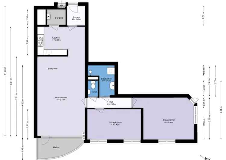 Appartement Diemen Noord 89m2 3 kamers balkon Amsterdam Rijnkanaal