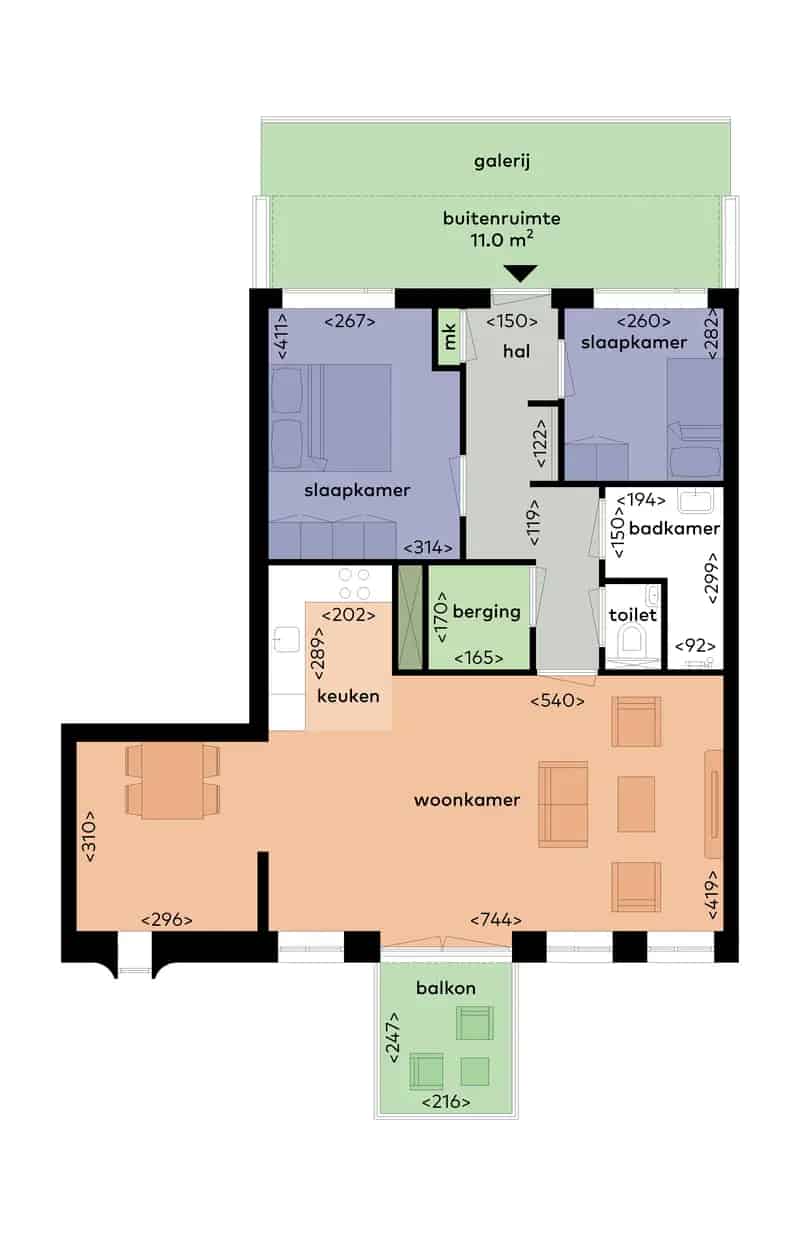 Appartementen Westerwal Groningen: Ruime 2- en 3-kamerappartementen