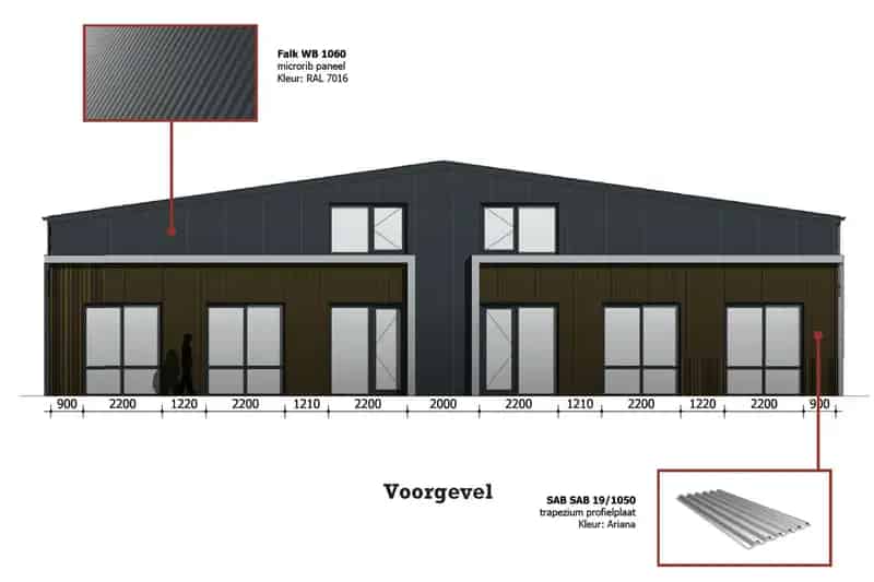 Bedrijfshallen te koop Menaam 126m²
