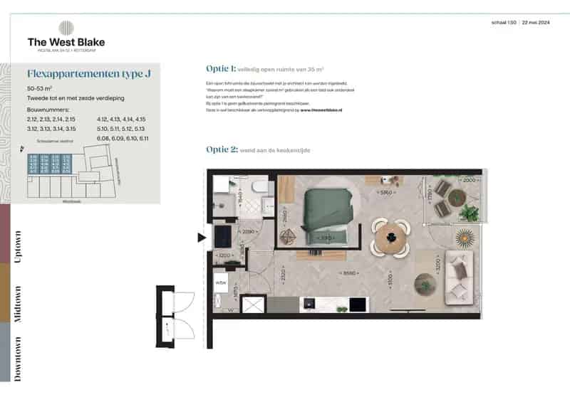 Luxe Appartement 50m2 Rotterdam Centrum The West Blake