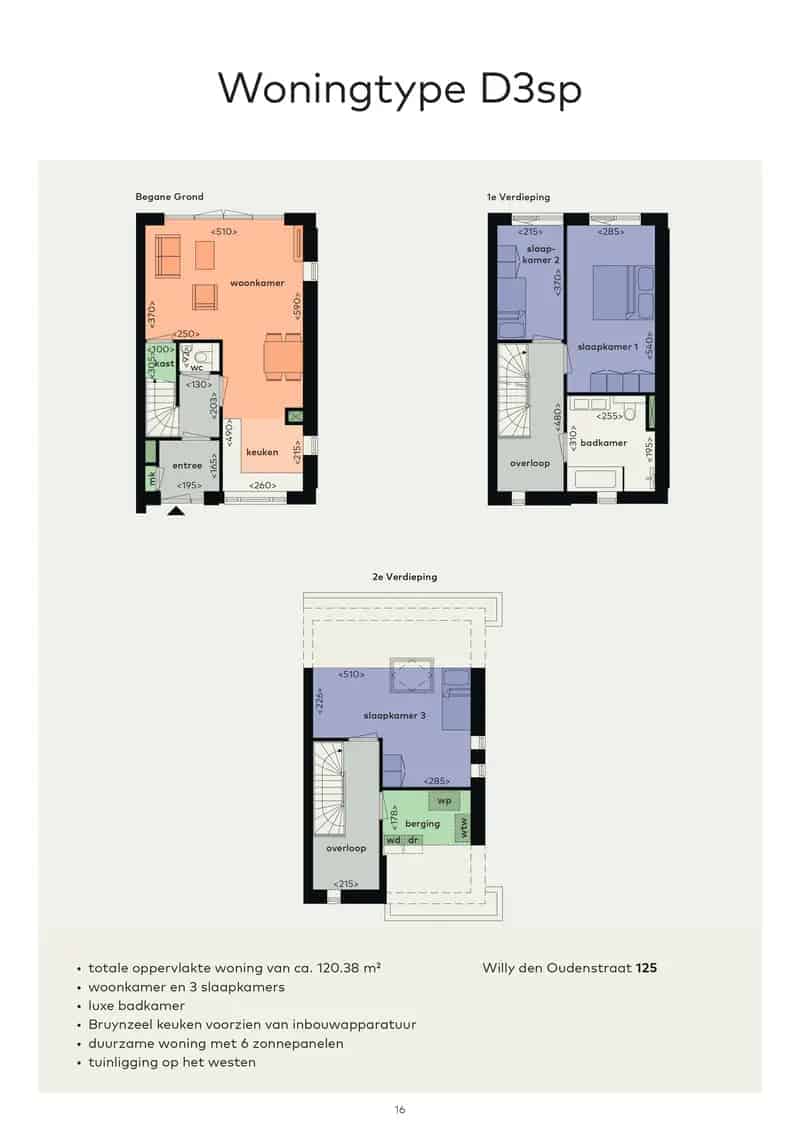 Moderne Eengezinswoningen Willemsbuiten 117-124m2