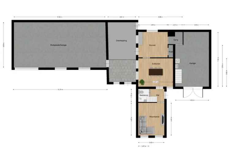 Boerderijwoning te renoveren Meers twee garages grote werkplaats