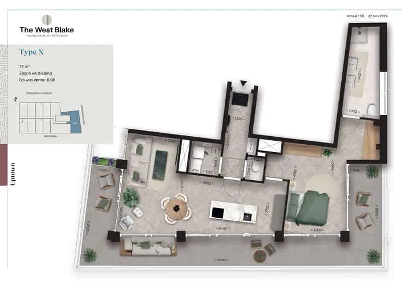 Luxe Appartement Rotterdam The West Blake 72m2 Balkon Siemens Quooker