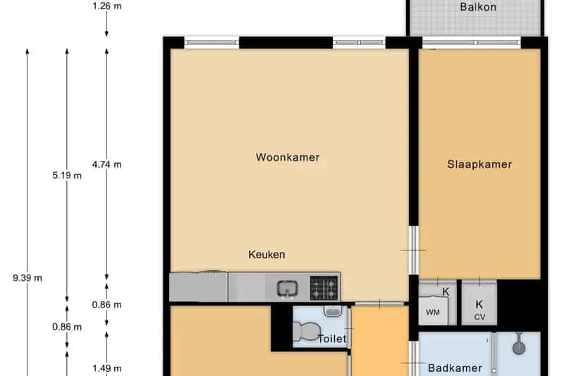 Amsterdam Spaarndammerbuurt: 3-kamer appartement met balkon