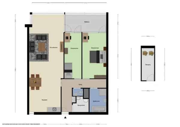 Ruim appartement Geleen 2 slaapkamers 2009