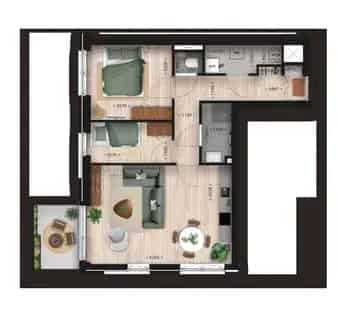 2 Kamer Appartement 66m2 Nieuwkoop Duurzaam A+++ Balkon