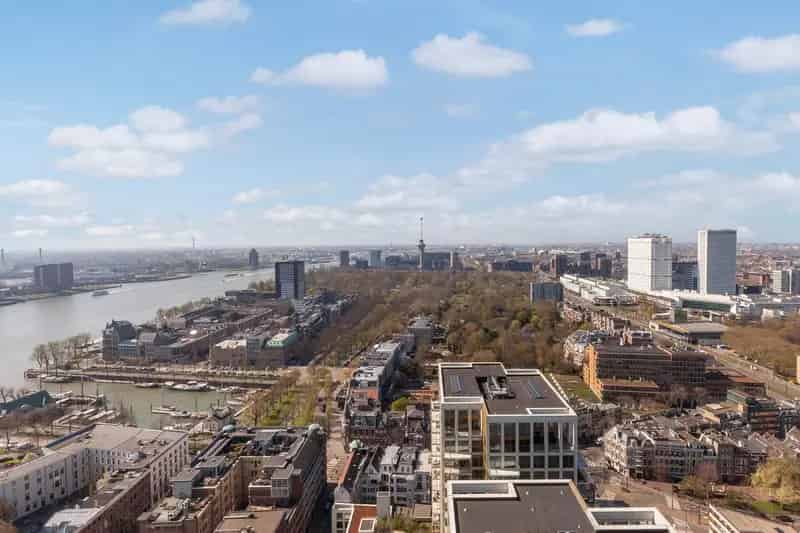 Luxe appartement Rotterdam Zalmhaventoren 32e verdieping