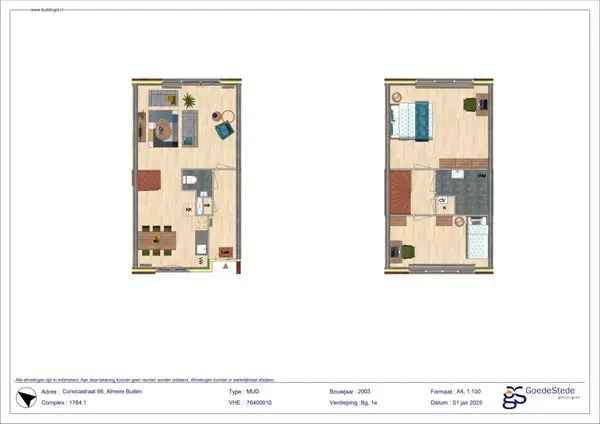 Ruime Tussenwoning Almere Eilandenbuurt 3 Kamers 71m2