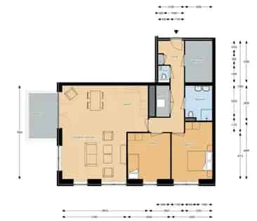 2 Kamer Appartement 104m2 Amersfoort Balkon