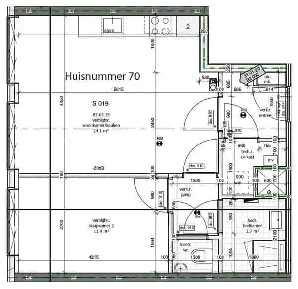 2 Kamer Appartement Eindhoven 49m² te huur vanaf 1 juni 2025
