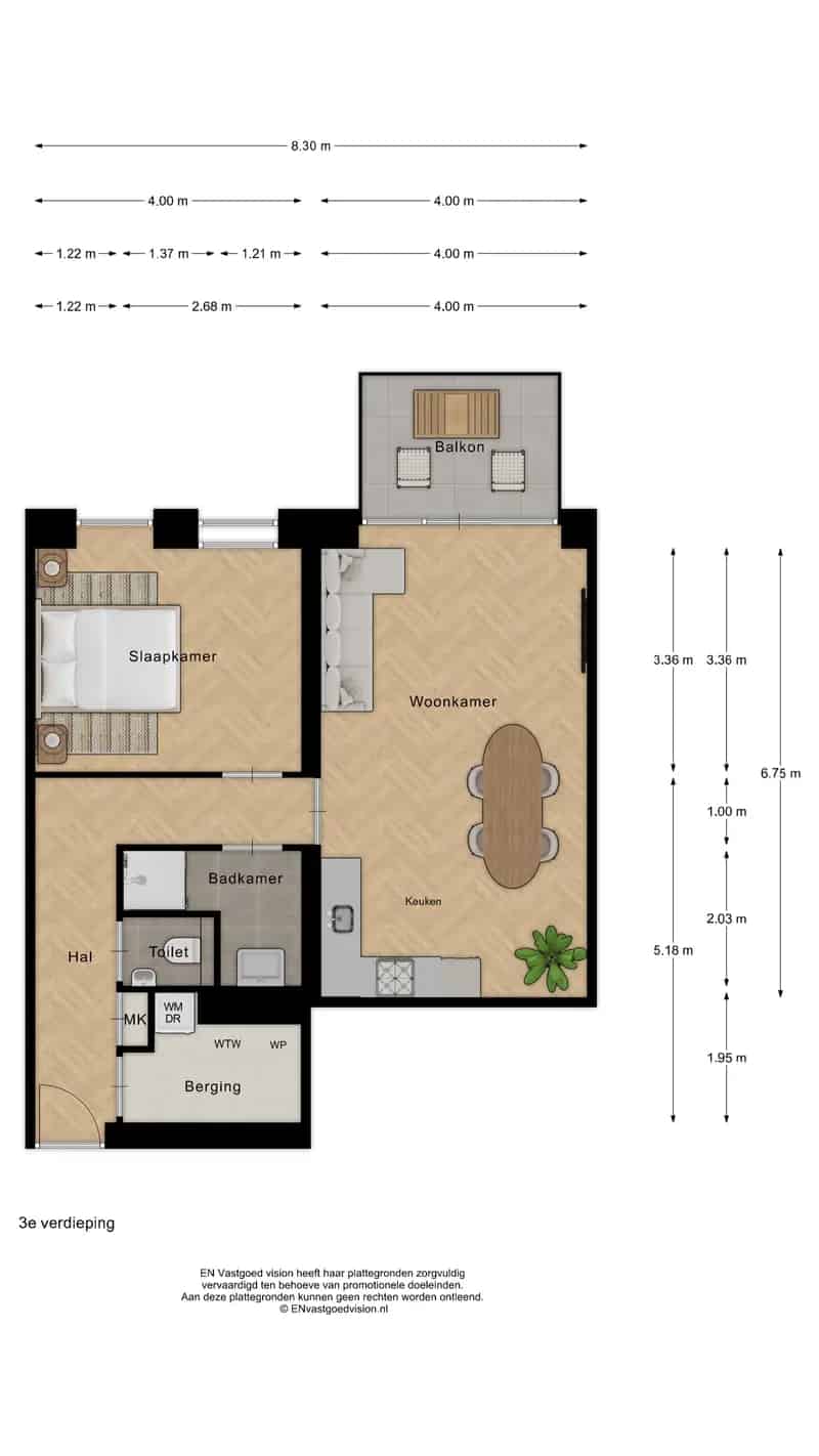 Tweekamerappartement Koog aan de Zaan - Balkon aan de Zaan