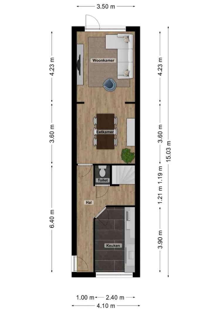 Hoekwoning Kerkrade 2 slaapkamers zonnige tuin