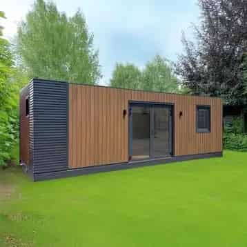 Prefab Chalet Luxe Berlijn 8x3 Meter - Direct Beschikbaar