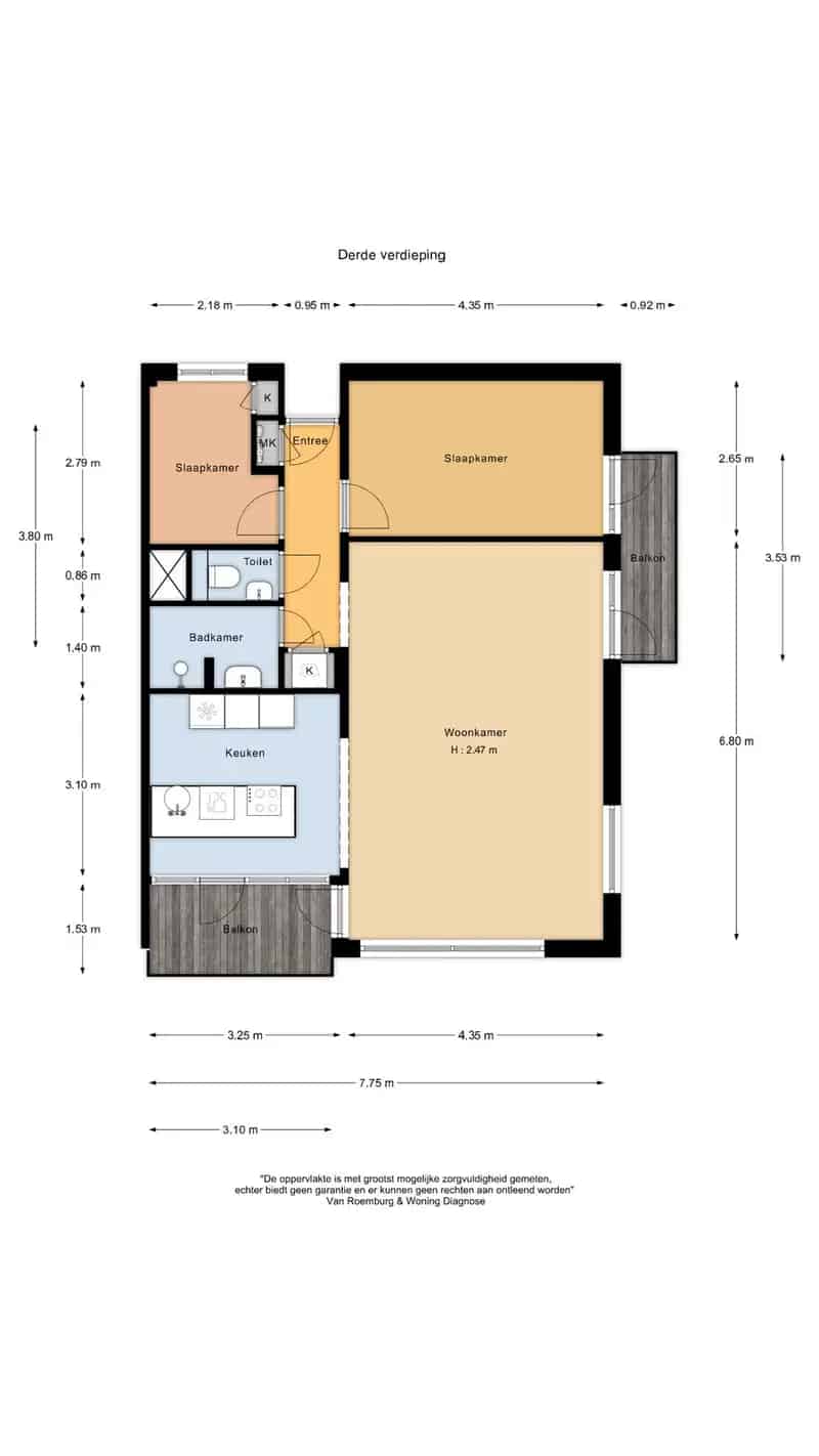 3 Kamer appartement Badhoevedorp nabij Amsterdam