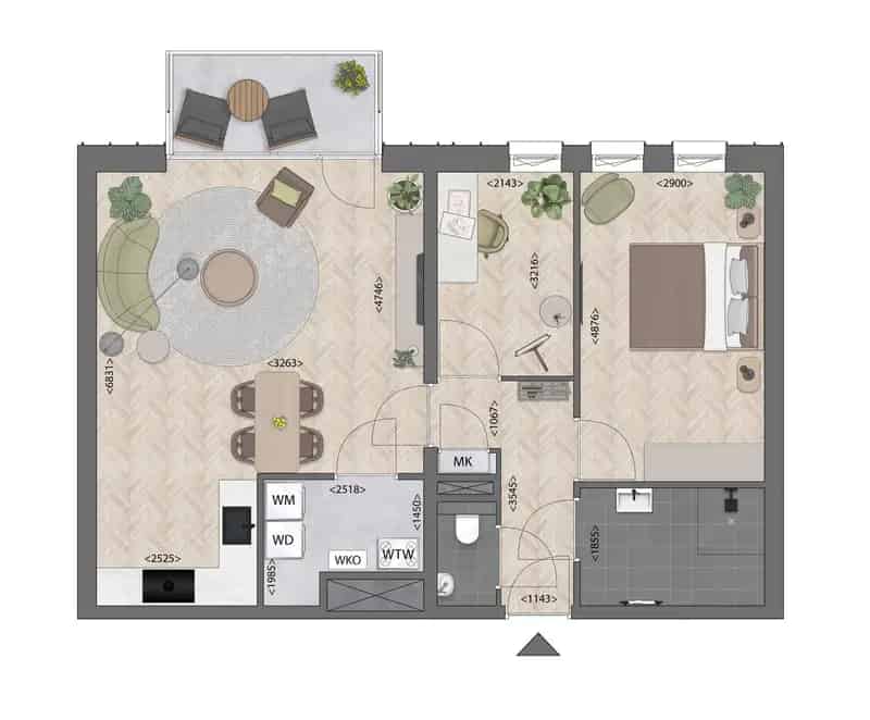 Appartement Breda Conservenfabriek 70m2 2 slaapkamers balkon