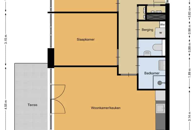 Appartement te koop Almere Poort 65m2 2 slaapkamers nieuwbouw