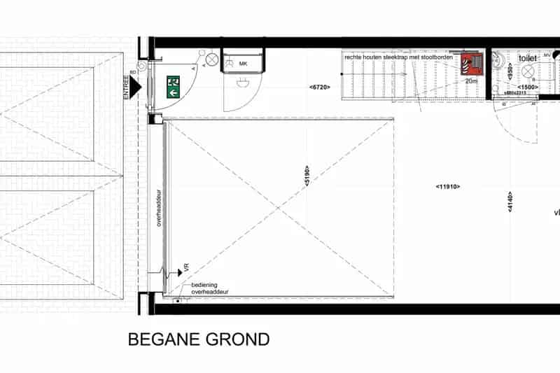 Bedrijfshal Zuidland 136m2 te Huur Harregatplein