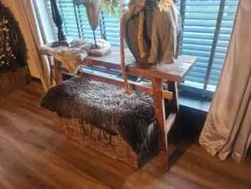 Houten Bijzettafel Oude Look Prima Staat