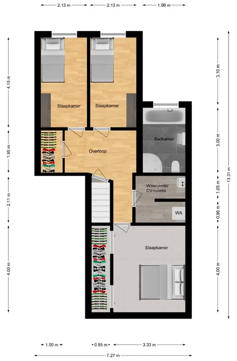 Tussenwoning Kerkrade 3 slaapkamers tuin zonnepanelen