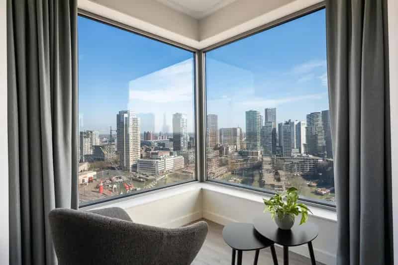 Luxe appartement Cooltoren Rotterdam 139m2 2 balkons Panoramisch uitzicht