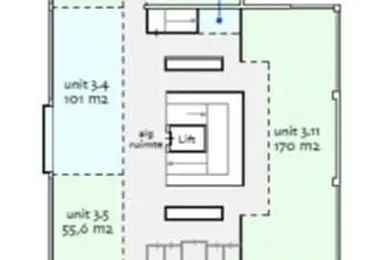 55-140 m2 Kantoorruimte te Huur Rotterdam Energielabel A+++