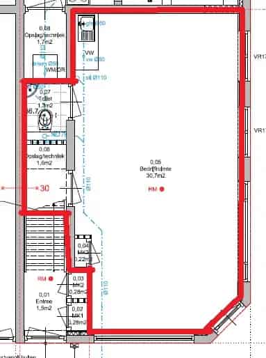 Commerciële Ruimte te Huur Bergen op Zoom 34m²