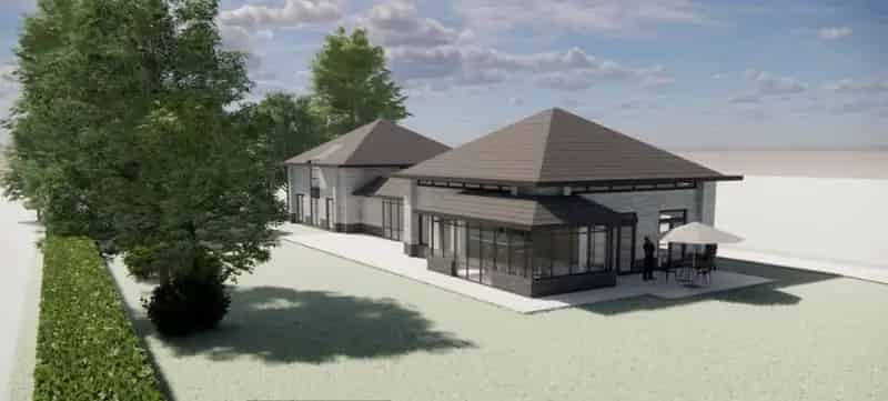 Bouwgrond 2410m² Laren Luxe Villa Schetsontwerp Semi Bungalow 356m²