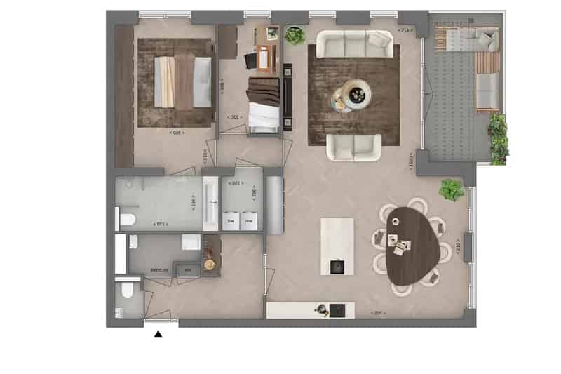 Hoekappartement Nieuwkuijk 2 slaapkamers tuin