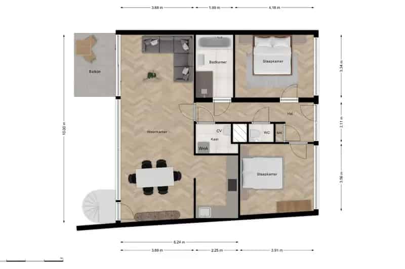 Luxe 3 Kamer Appartement Den Haag Centrum 99m2 Balkon Berging