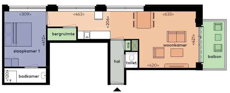 Appartementen te huur Zwolle: Les Pavillions