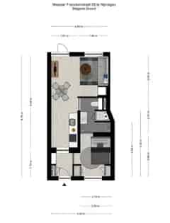 Nijmegen Studio 36m2 Gemeubileerd Gerenoveerd