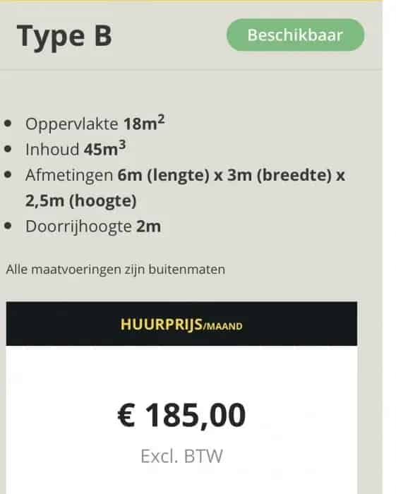 Beveiligde Garagebox te Huur Almere