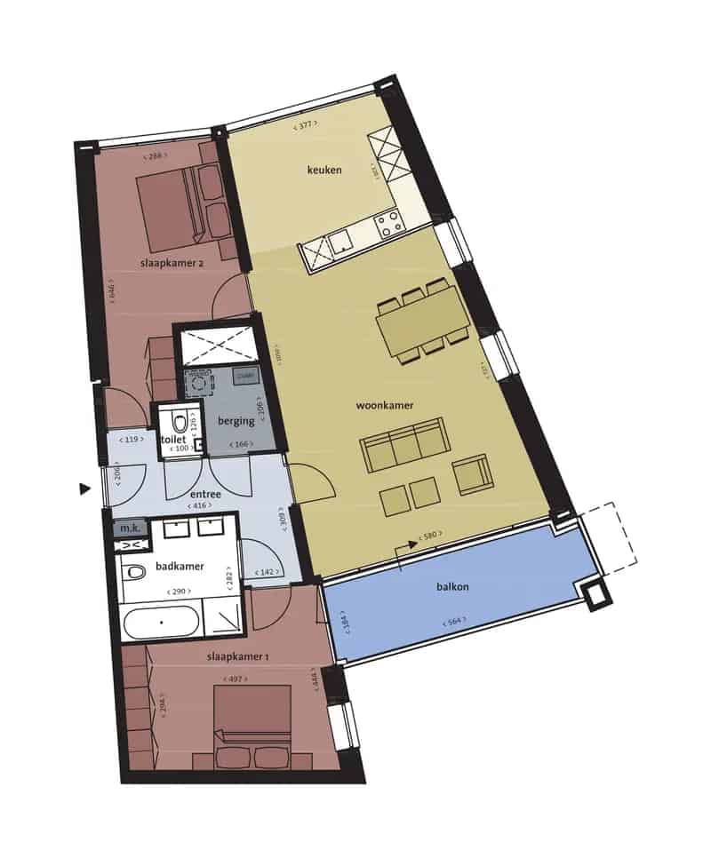 Ruim 2-kamerappartement Rotterdam Prins Alexander