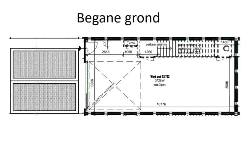 Bedrijfshal Alkmaar 155m2 te huur Bestevaerstraat
