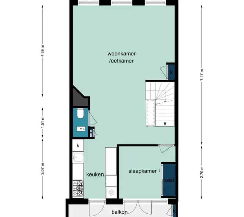 Amsterdam Staatsliedenbuurt Dubbel Bovenhuis 91m2 Dakterras