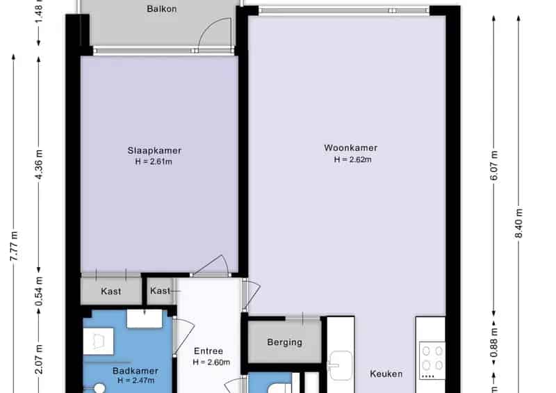 Appartement Diemen 59m2 Balkon Uitzicht Gerenoveerd